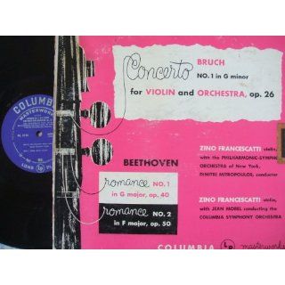 BRUCH CONCERTO NO 1  BEETHOVEN ROMANCES 1 & 2  FRANCESCATTI  MITROPOULOS Music