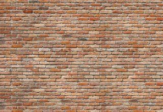 Komar 8 741 8 Panels 12 Foot 1 Inch by 8 Foot 4 Inch Bricks Wall Mural   Faux Brick Paneling  