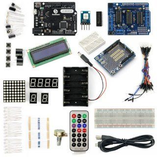 SainSmart Leonardo R3 Starter Kit for Arduino (1602CLD + Prototype Mini Breadboard + L293D Motor Drive Shield included) With Tutorial Instruction Manual on Basic Arduino Projects Toys & Games