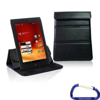 Gizmo Dorks Leather Case / Stand (Black) with Carabiner Key Chain for the Acer Iconia Tab A100 Computers & Accessories