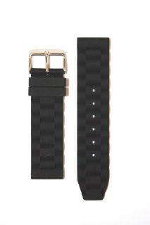 New Style Heavy Black Rubber/Silicone Watchband by Toscana at  Women's Watch store.
