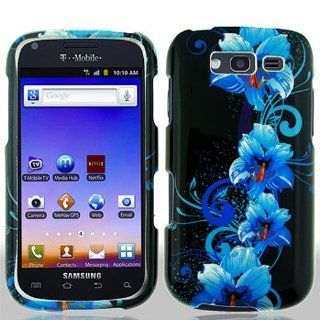 Blue Flower Hard Cover Case for Samsung Galaxy S Blaze 4G SGH T769 Cell Phones & Accessories