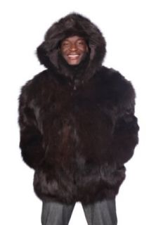 Men's Bradford Fox Belly Fur Coat XL at  Mens Clothing store Outerwear