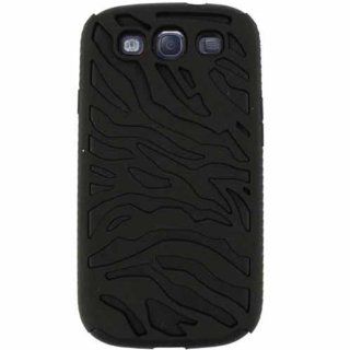 Cell Armor SAMI747 NOV E01 GG Shell Skin Case for Samsung I747 Galaxy S III   Retail Packaging   Black Zebra on Black Cell Phones & Accessories
