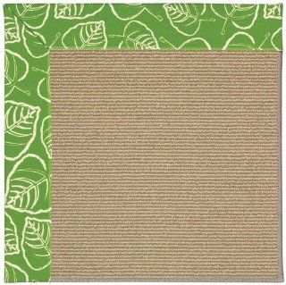 Leaf Greenage Contemporary Solid rug by Capel Shoal Sisal in 7'x9'   Area Rugs