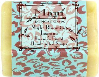 Maui Tropical Soaps Traditional Hawaiian Soap Night Blooming Jasmine, 5 Ounce (Pack of 3)  Bath Soaps  Beauty