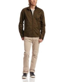 Fred Perry Men's Coated Cotton Harrington Jacket, Dark Olive, Small at  Mens Clothing store
