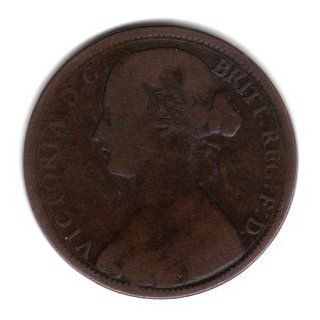 1862 UK Great Britain English Large Penny Coin KM#749.2 