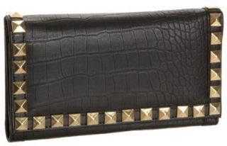 Betsey Johnson Croc & Roll Checkbook,Black,one size Shoes