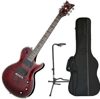 Schecter 1835 Hellraiser Solo 6 BCH w/Deluxe Padded Gig Bag and Guitar Stand Musical Instruments