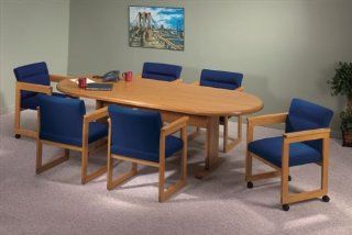 36" x 60" Solid Oak Oval Conference Table 