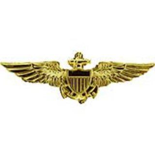 U.S. Navy/U.S.M.C. Aviator Wings Gold Plated 1 1/2"   Novelty Buttons And Pins