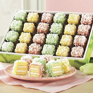 The Swiss Colony Pastel Coconut Petits Fours  Cakes  Grocery & Gourmet Food