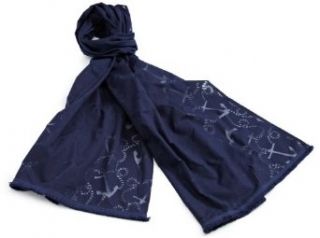 Lilly Pulitzer Women's Murfee Burnout Scarf, True Navy Hanker for An Anchor, One Size
