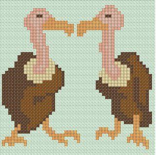 Funny Vultures Counted Cross Stitch Pattern Booklet