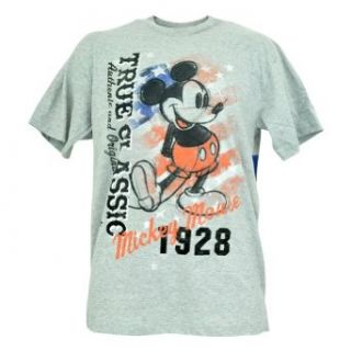 Official Disney Mens True American Sketched Mic Mickey Mouse Tshirt Tee Small at  Mens Clothing store