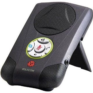Polycom Communicator USB Speakerphone for Skype, Two Microphones, Hands Free, Loud and Clear, No Echoes, Convenient Buttons to Launch Skype, Grey  Audio Conferencing Equipment  Electronics