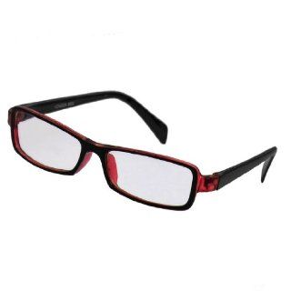 Red Black Plastic Full Rim Rectangle Lens Plain Eyeglasses Plano Glasses for Children  Reading Glasses  Beauty