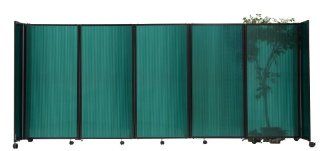 Room Divider 360 Portable Partition, Green Polycarbonate   6' high x 8'6'' long