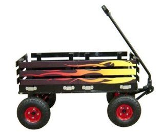 Unimax Flames Wooden Wagon Sports & Outdoors