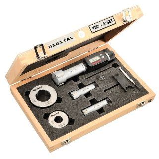 Starrett S780XTEZ 3 Point Contact, 1/4 8 Inch Range, Fixed Anvil Electronic Internal Micrometer Set Outside Micrometers