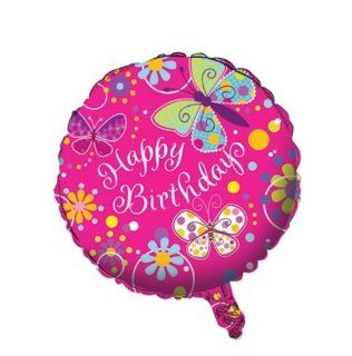 Creative Converting Butterfly Sparkle Two Sided Mylar Foil Round Balloon Toys & Games