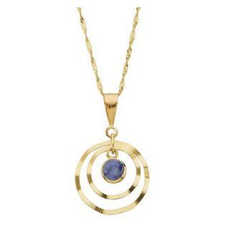 14K Yellow Youth Imitation December Birthstone Necklace W/ Packaging December Pendant Necklaces Jewelry