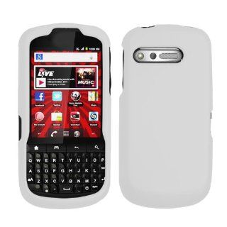 White Rubberized Hard Case Cover for Alcatel Venture/Juke 910C Cell Phones & Accessories