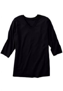 Woman Within Women's Plus Size V Neck 3/4 Sleeve Tee