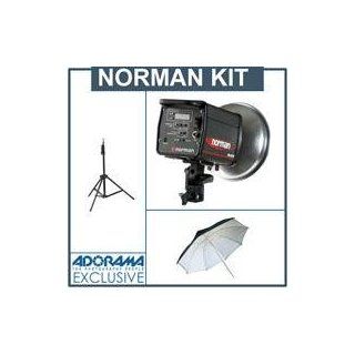 Norman ML 400 400 Watt Second Monolight   Bundle   with Westcott Photo Basics 6.5'Light Stand & Adorama 40" White Interior Umbrella  Photographic Monolights  Camera & Photo