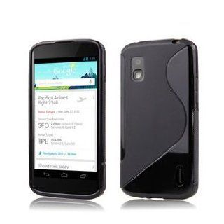 EnGive S  TPU Smooth Surface Soft Skin Case Cover T Mobile for LG Google Nexus 4 E960 +Stylus +EnGive Cleaning Cloth (Black)   Mop Replacement Heads