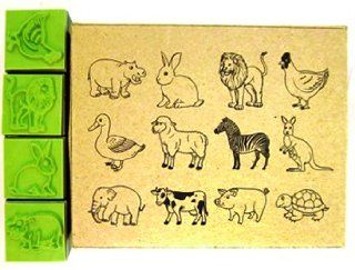 Decorative Scrapbook Animals Rubber Stamp Creation Set 12pcs.  Other Products  