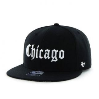 Limited Edition "Chicago" Old English Script With Bandana Print Undervisor Flat Brim Snapback Cap by '47 Brand at  Mens Clothing store