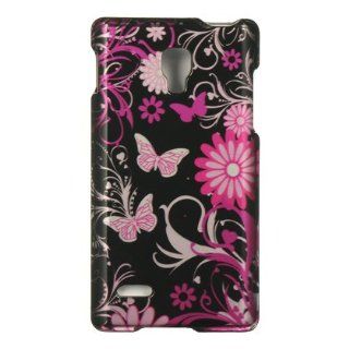Dream Wireless CALGP769PKBF Slim and Stylish Design Case for the LG Optimus L9/P769   Retail Packaging   Pink Butterfly Cell Phones & Accessories