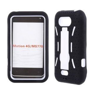 DUAL LAYER COVER FOR LG MOTION 4G CASE HARD SOFT KICKSTAND AA 001B MS 770 CELL PHONE ACCESSORY Cell Phones & Accessories