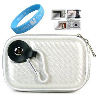 TPU White Camera Case forCasio Exilim EX S500 EX S770 EX S880 Casio EX V7 EX Z100 + Screen Protector + Wristband  Players & Accessories