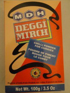MDH Deggi Mirch (Bright Red Chilli Powder) 100gram  Chili Powder  Grocery & Gourmet Food