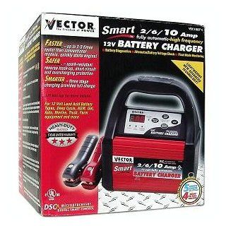 Vector VEC1087C 2/6/10Amp Automatic 12 Volt Smart Battery Charger Electronics