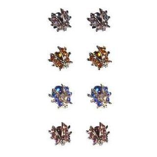 Karen Marie   Jeweled Lady Bugs Hair Snaps   Mixed Colors (Set of 8)  Hair Pins  Beauty