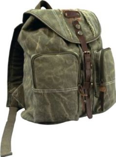 TEST Rothco The HW OD Stonewashed Backpack with Leather Accents,One Size,Green Shoes