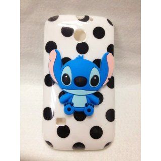 3D Blue Stitch & Lilo Polka Dot TPU Color Wave point Gel Silicone Rubber Skin Case Cover for Huawei T Mobile Prism U8651/C8650 Huawei M865 C8650 Ascend II 2 white Cell Phones & Accessories