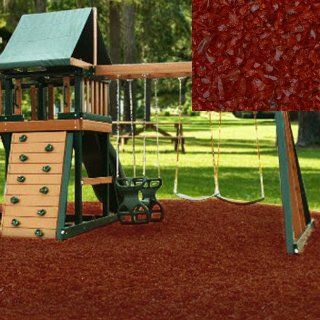 Swing Set Playground Rubber Mulch 75 Cu.Ft. Pallet Brick Red Toys & Games