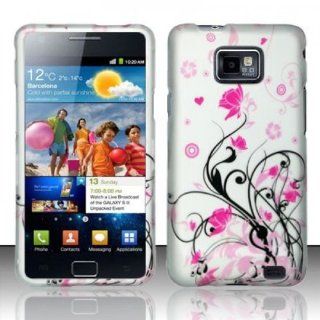 Pink Vine Flower Hard Cover Case for Samsung Galaxy S2 S II AT&T i777 SGH i777 Attain i9100 Cell Phones & Accessories