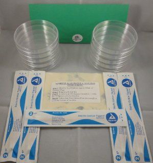Nutrient Agar Kit, Includes Nutrient Agar Dehydrated, 10 Sterile Petri Dishes with Lids & 10 Sterile Cotton Swabs Toys & Games