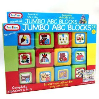 Fun Time 799 Jumbo ABC Plastic Blocks  Sorting And Stacking Baby Toys  Baby