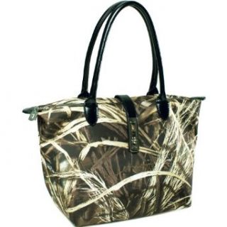 Realtree Camouflage Tote Handbag With Twist Lock Accent Camouflage/ Black Clothing