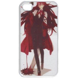 Black Butler Hard Case Cover for Iphone 4 / 4s   Grell Sutcliff Cell Phones & Accessories