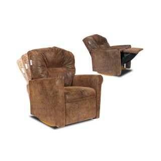 Dozydotes Contemporary Kid Rocker Recliner   Brown Bomber   Kids Rocking Chairs