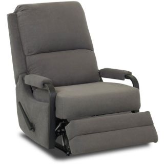Klaussner Hines Rocker Recliner   Fastlane Charcoal with Black Finish   Indoor Rocking Chairs