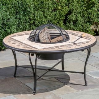 Basilica Mosaic Fire Pit / Beverage Cooler Table   Fire Pits